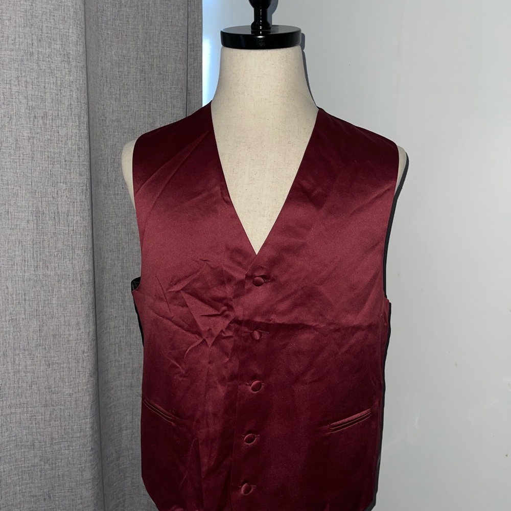 Men's Burgundy Vest